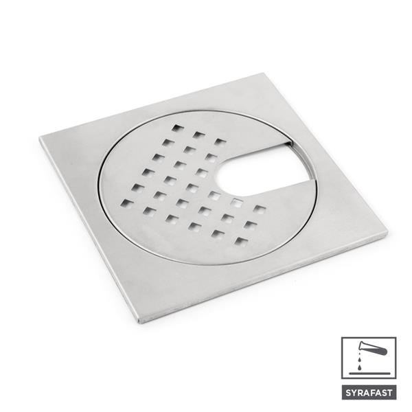 Floor drain cover Stockholm acid-resistant with pipe cut