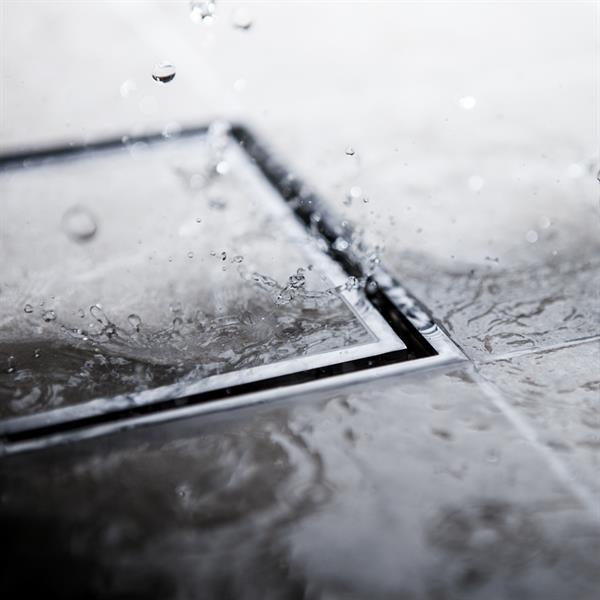 Floor drain cover Tile In Frame 200 Brushed