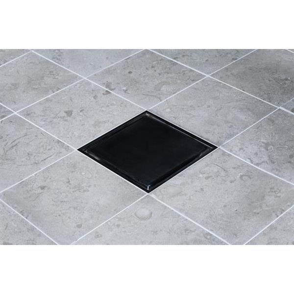 Floor drain cover Tile In Frame 147 Black