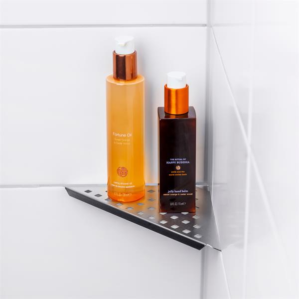 Shower shelf Corner Stockholm Brushed