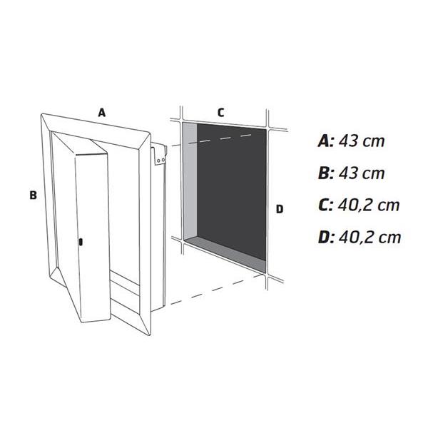 Inspection hatch 400 x 400 mm
