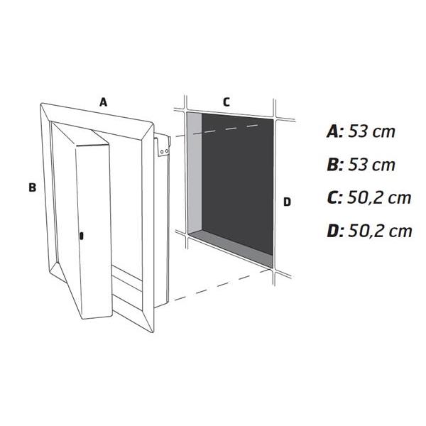 Inspection hatch 500 x 500 mm