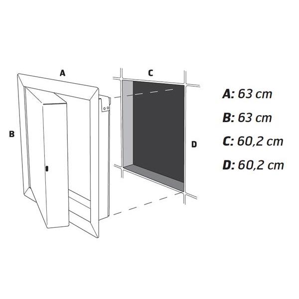 Inspection hatch 600 x 600 mm