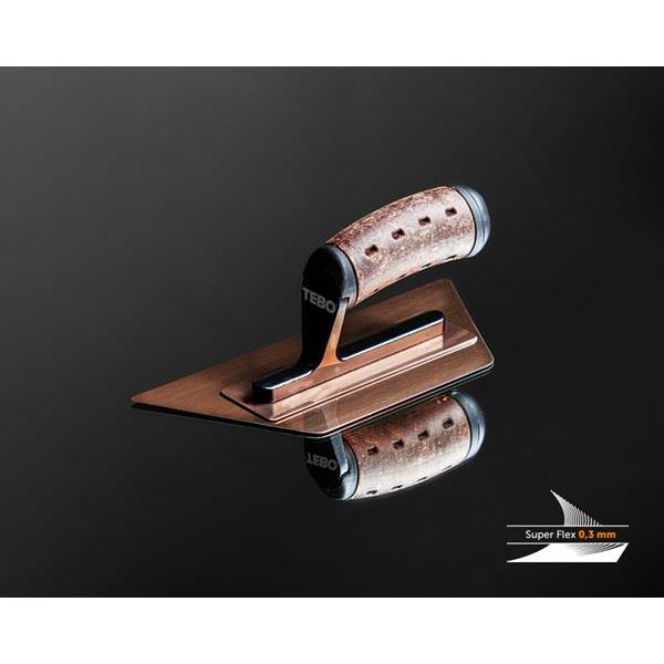 Venetian Plastering Trowel Corner Premium Leather 240 mm Super Flex